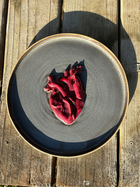 Heart on a plate