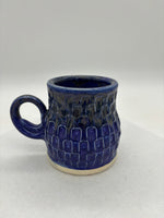 Blue in purple mug